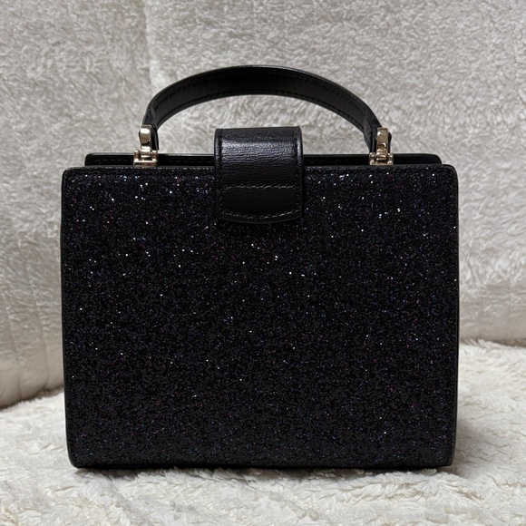 Kate Spade Sunset Lane Kirin Black Glitter Bag with Chain - Picture 6 of 9